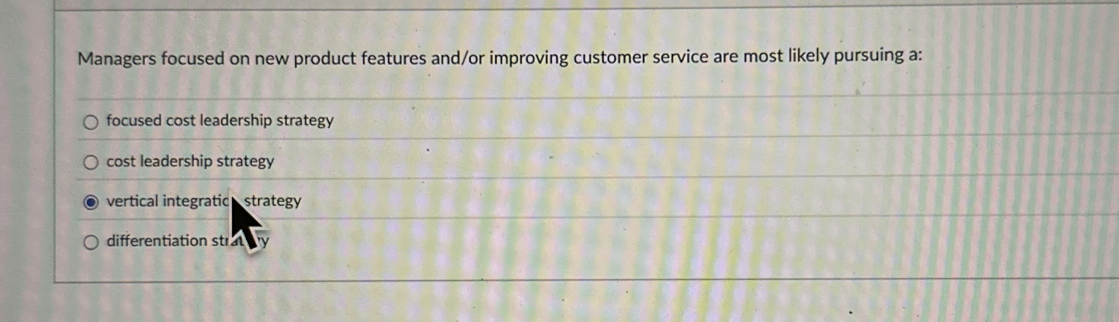  Managers focused on new product features and/or improving customer service are