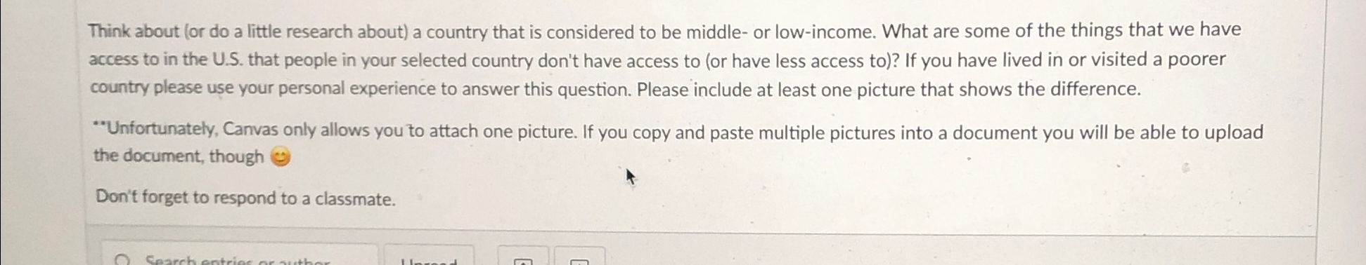  Think about (or do a little research about) a country that