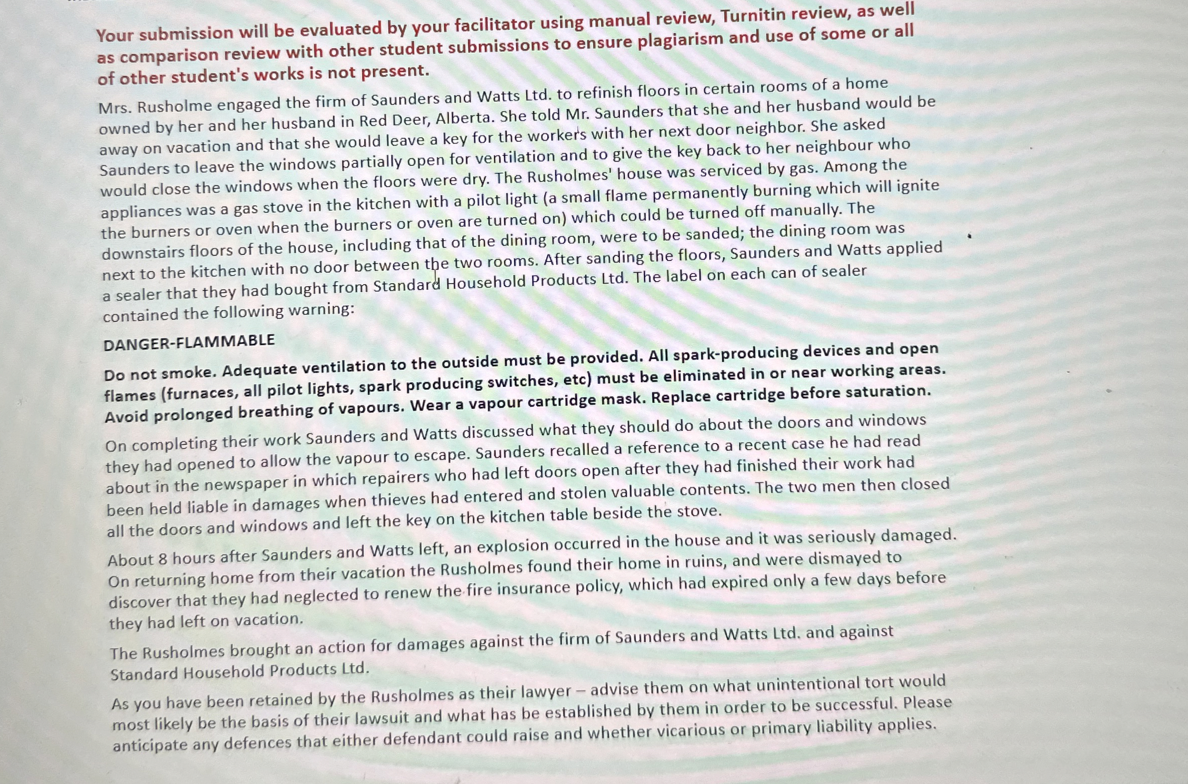  Your submission will be evaluated by your facilitator using manual review,