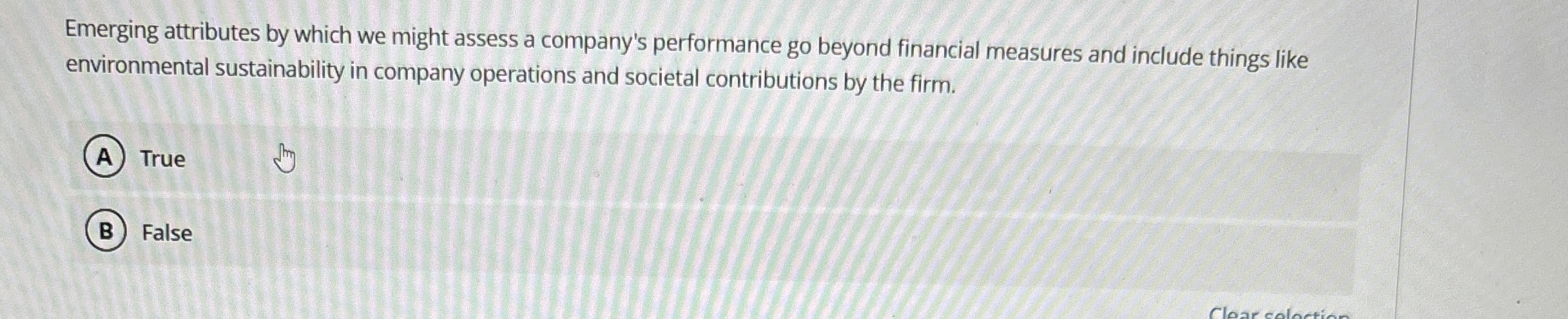  Emerging attributes by which we might assess a company's performance go