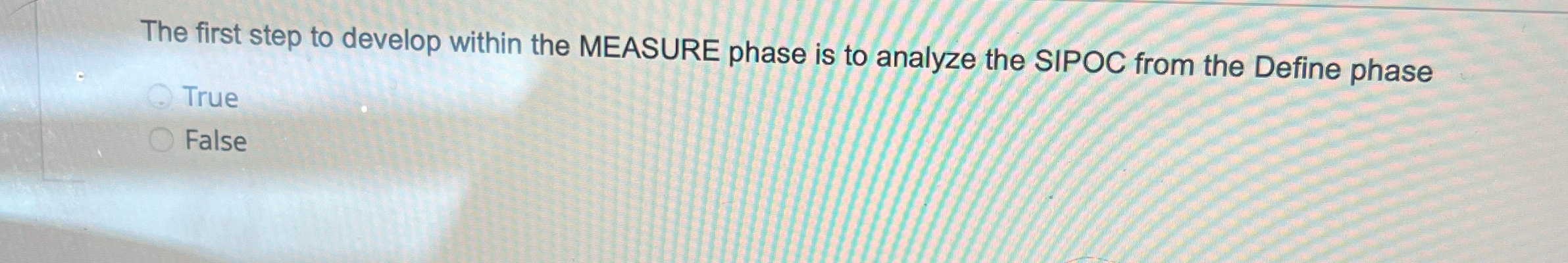  The first step to develop within the MEASURE phase is to