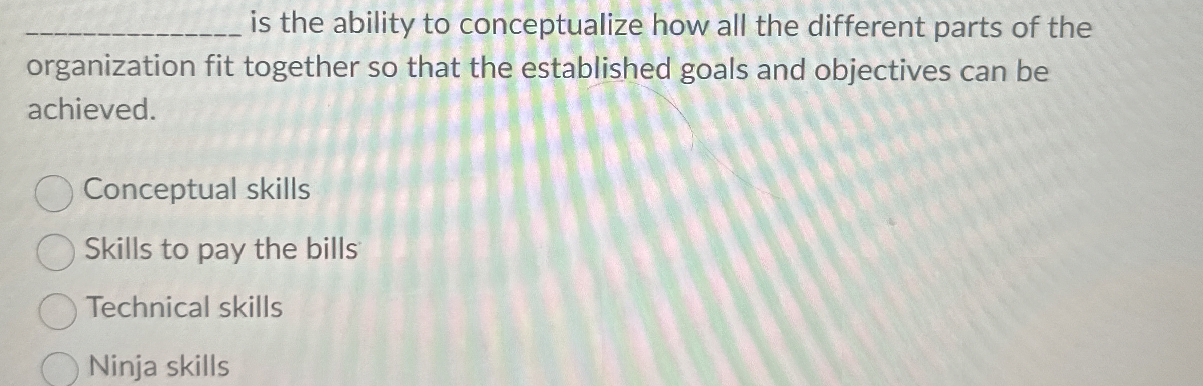  q, is the ability to conceptualize how all the different parts