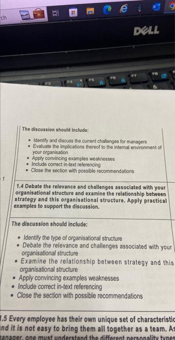 what are current challenges for managers? The discussion should include: - Identify