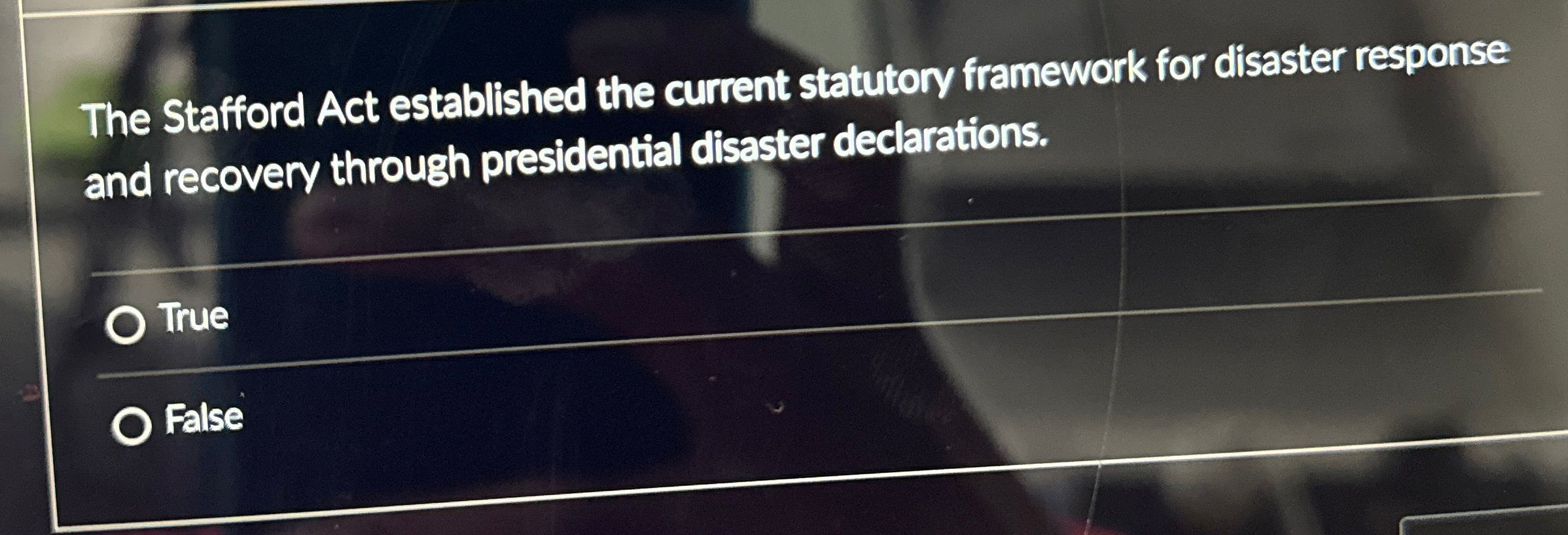  The Stafford Act established the current statutory framework for disaster response