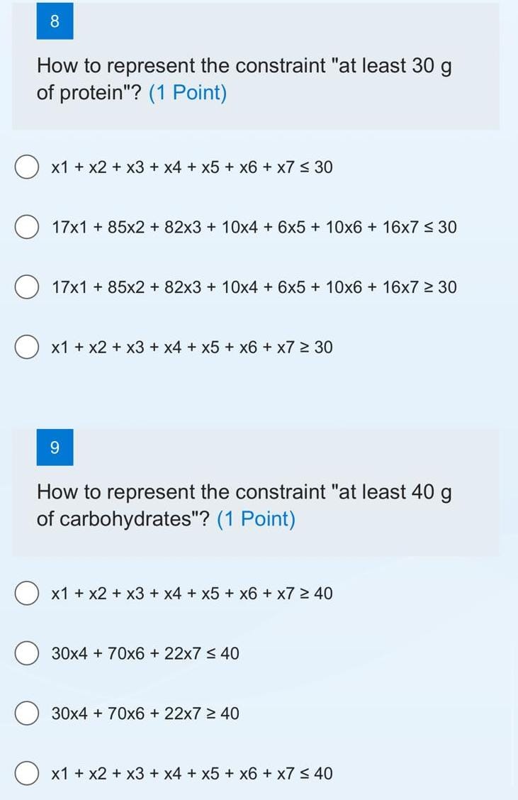 iron At least 20 but no more than 60g of fat At
