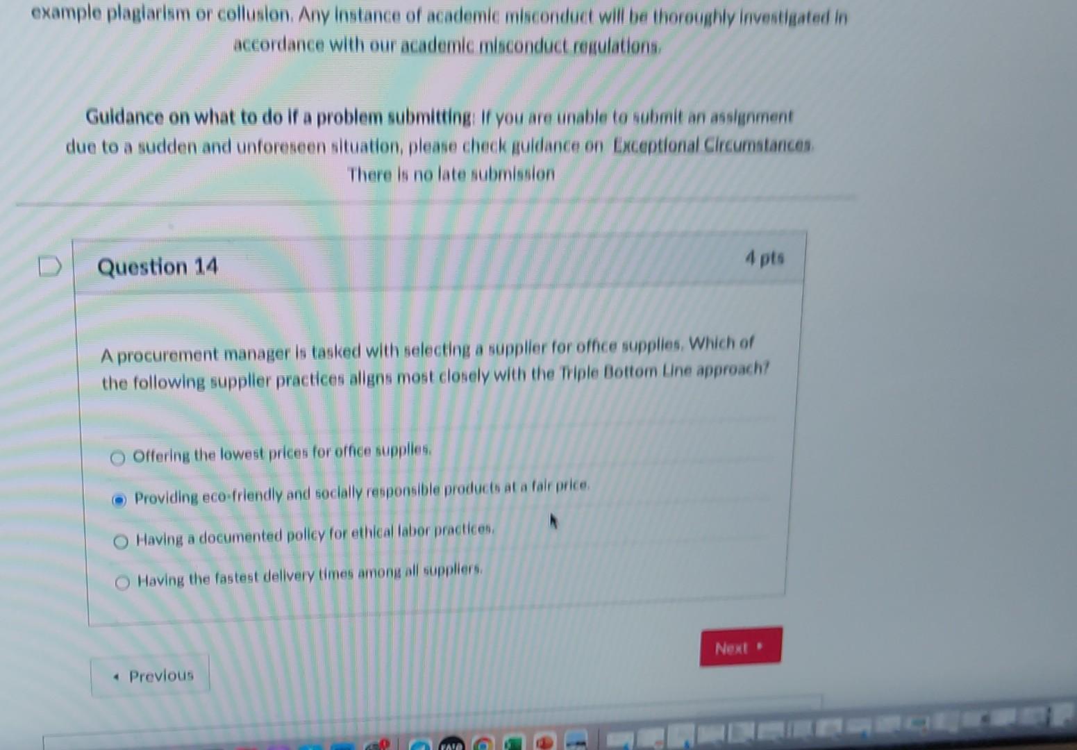  answer with reason example plagiarism or colluslon. Any instance of academic