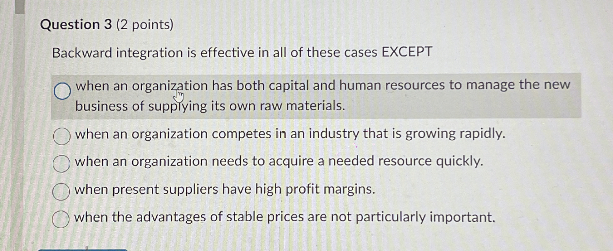  Which strategy should be implemented when a division is responsible for