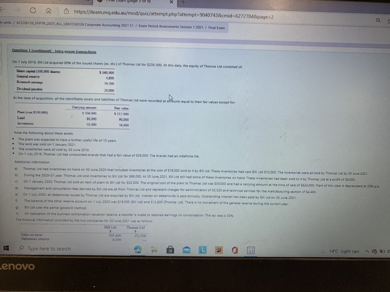 Can you answer this question? C & https://ilearn.mq.edu.au/mod/quiz/attempt.php?attempt=9040743&cmid=6272784&page=2 y units / ACCG8126_FHFYR_2021_ALL_U|ACCG8126