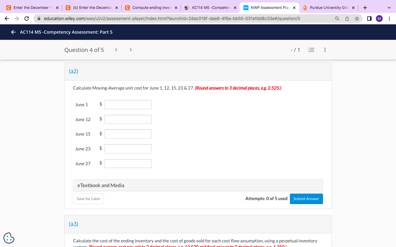 December x C Compute ending inven x AC114 M5 -Competent X WP