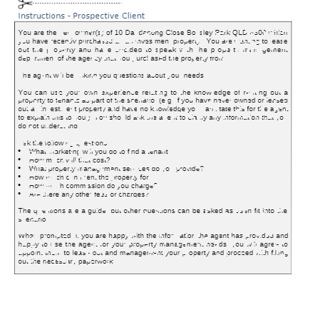  Instructions - Prospective Client You are the = or ner(s, of