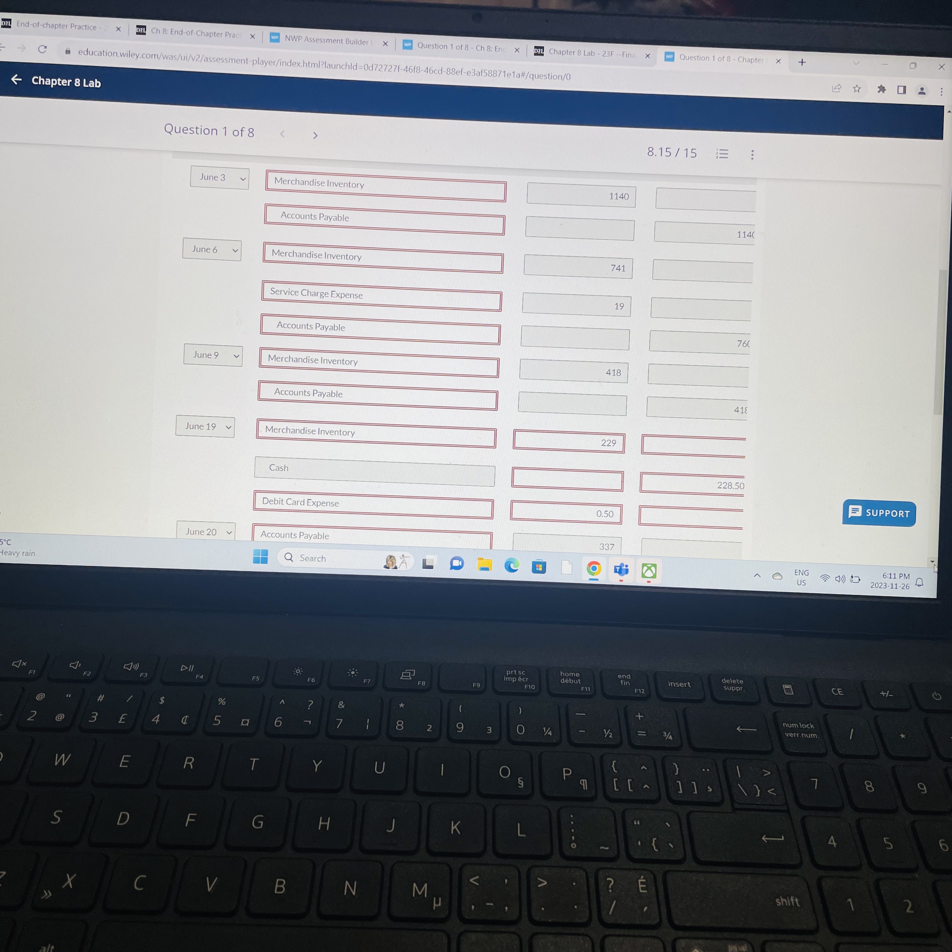  DZL End-of-chapter Practice - x DL Ch 8: End-of-Chapter Pract x