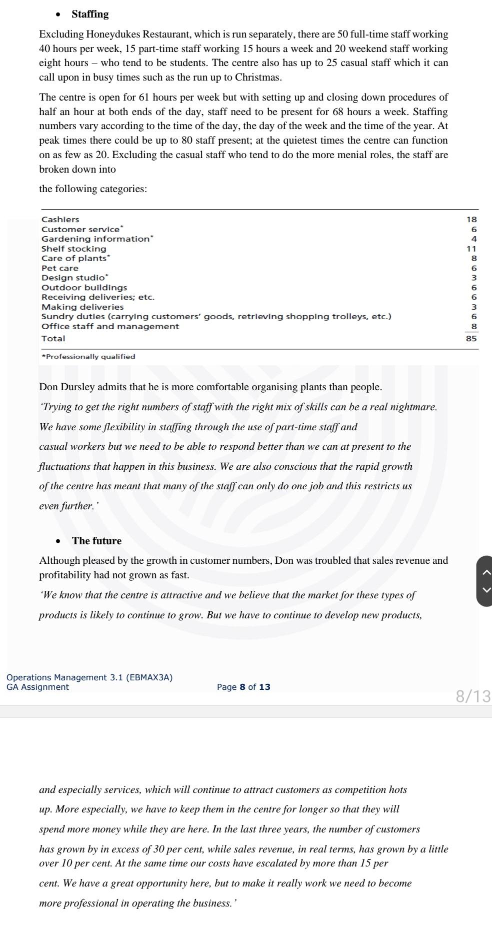 and services, especially garden-related products, has been expanding over the last few