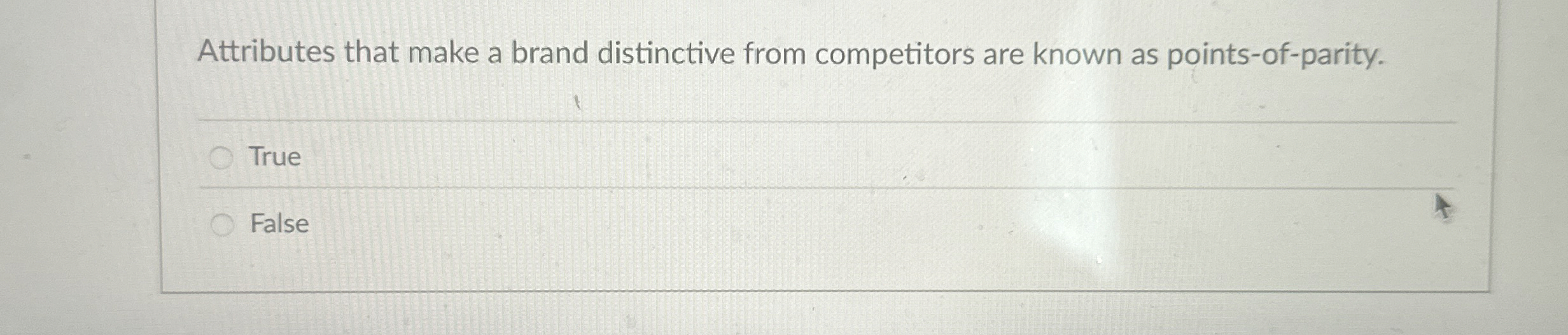  Attributes that make a brand distinctive from competitors are known as