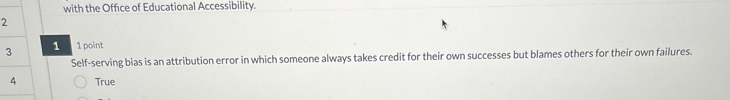  Self-serving bias is an attribution error in which someone always takes