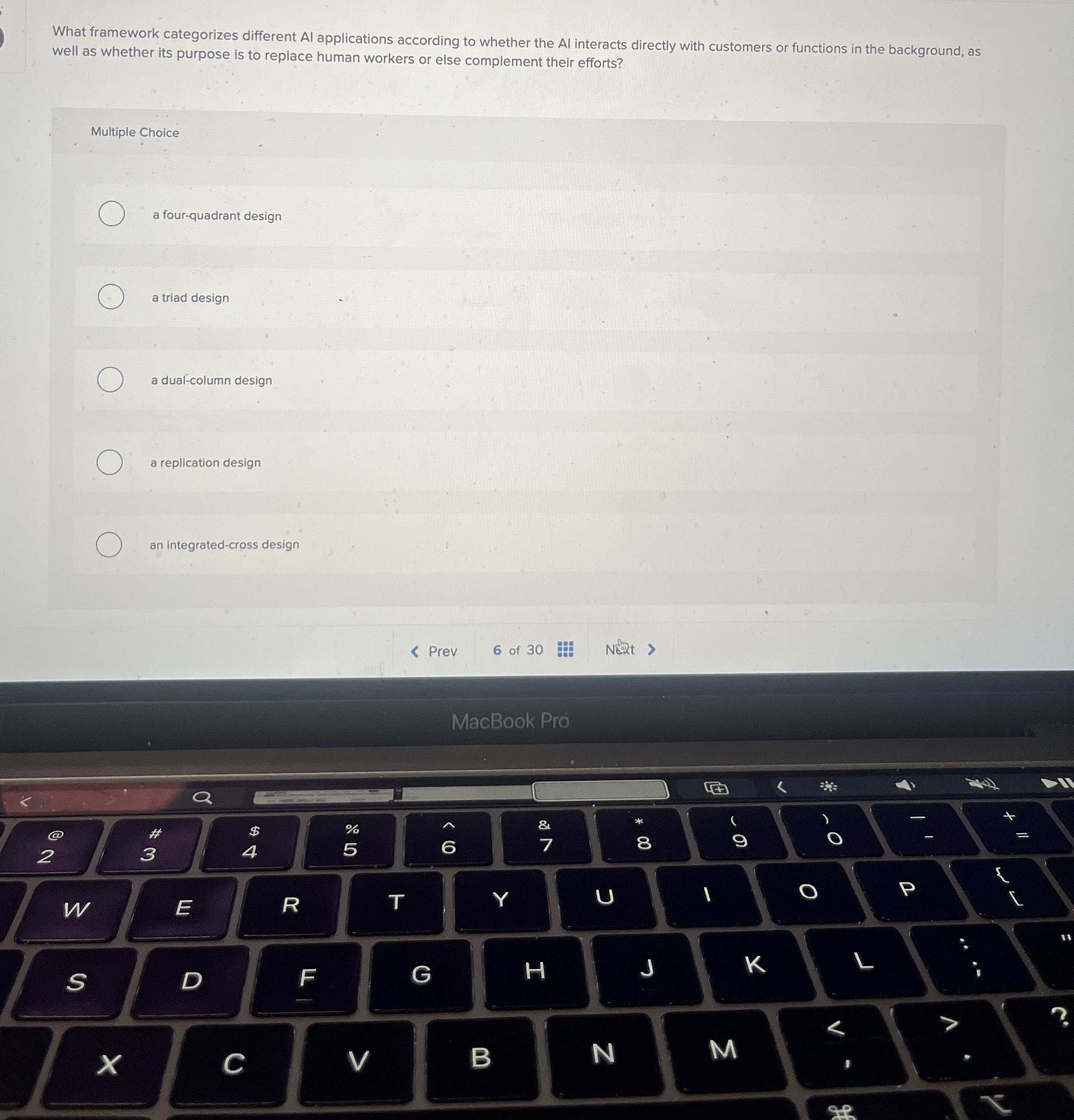  What framework categorizes different Al applications according to whether the Al