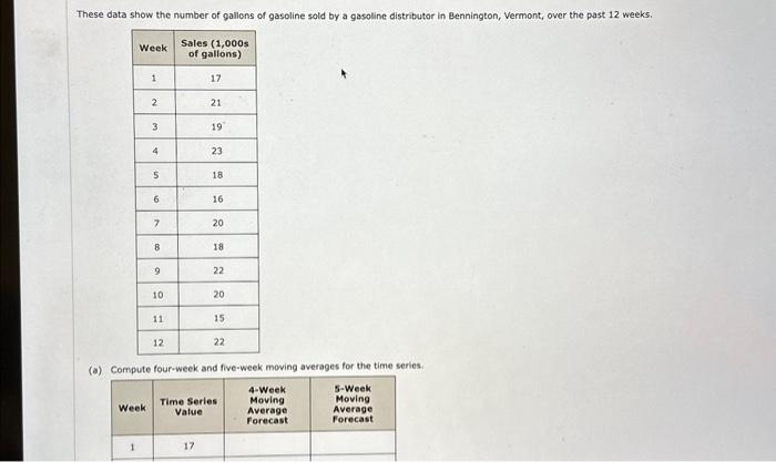  please make sure you solve it right (a) Compute four-week and