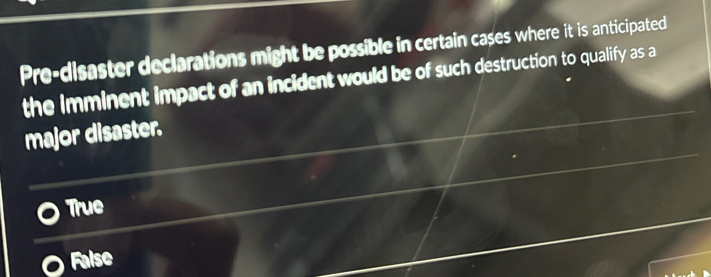  Pre-disaster doctarations midht be possible in certain cases where it is