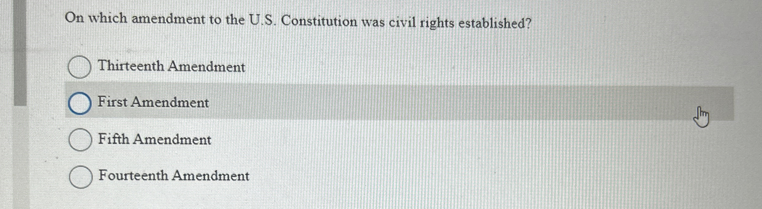  On which amendment to the U.S. Constitution was civil rights established?