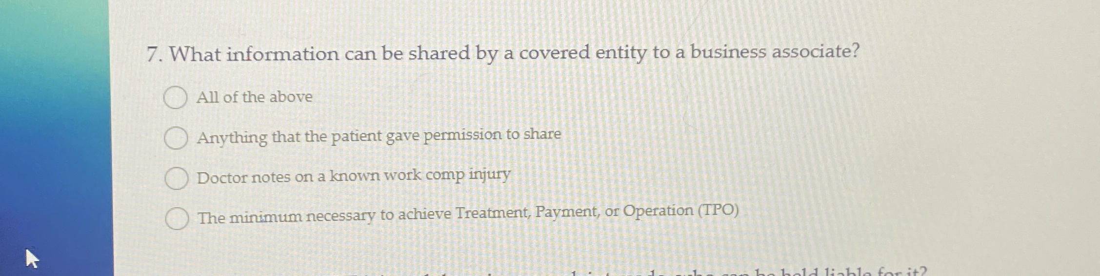  What information can be shared by a covered entity to a