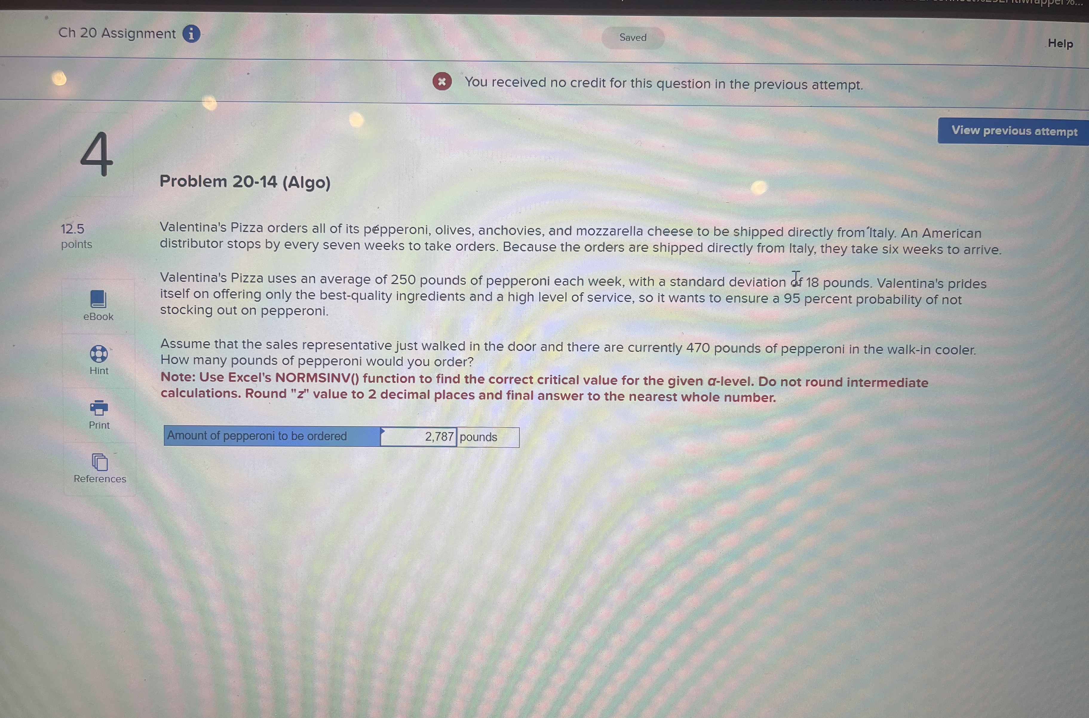  Ch 20 Assignment Saved Help You received no credit for this