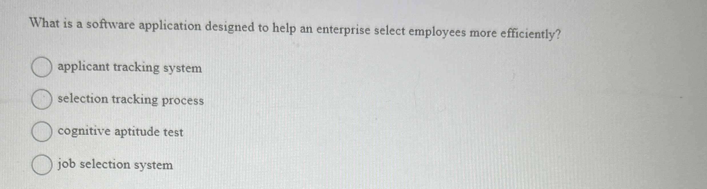  What is a software application designed to help an enterprise select