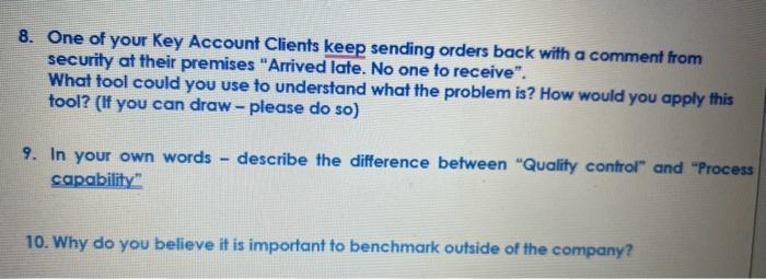 answer for Question 8 & Question 9 & Question 10 8. One