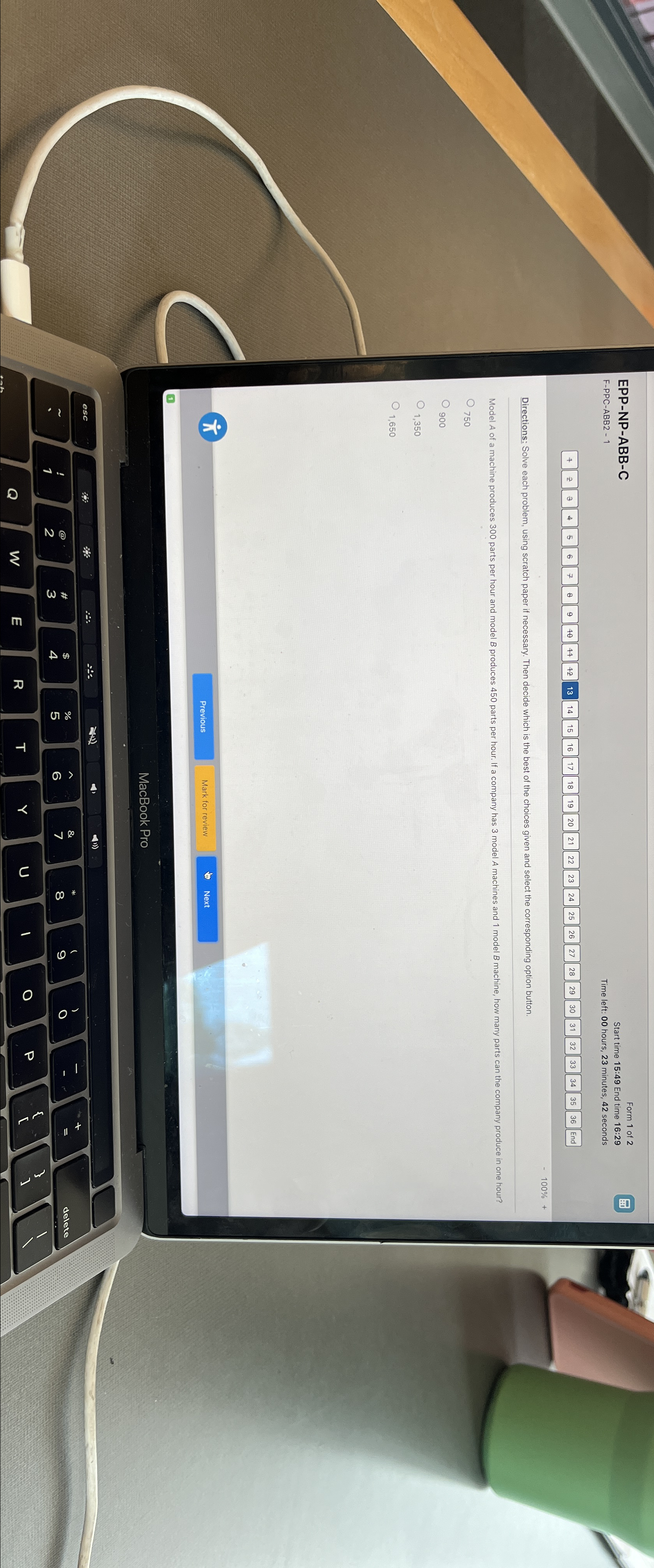  EPP-NP-ABB-C Form 1 of 2 F-PPC-ABB2- 29 Directions: Solve each problem,