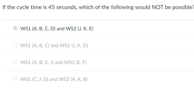 ALL TIMES LISTED ARE IN SECONDS. SUM OF ALL WORK ELEMENTS =120