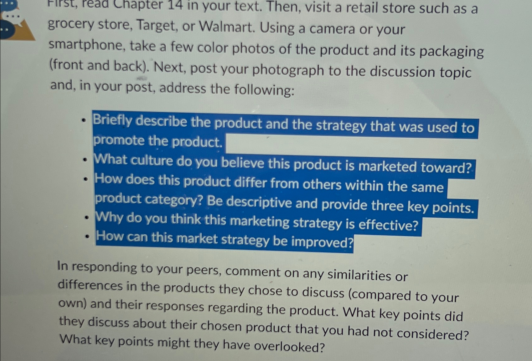  grocery store, Target, or Walmart. Using a camera or your smartphone,