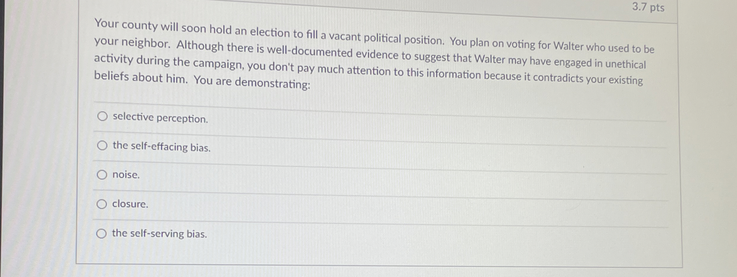 3.7 pts Your county will soon hold an election to fill