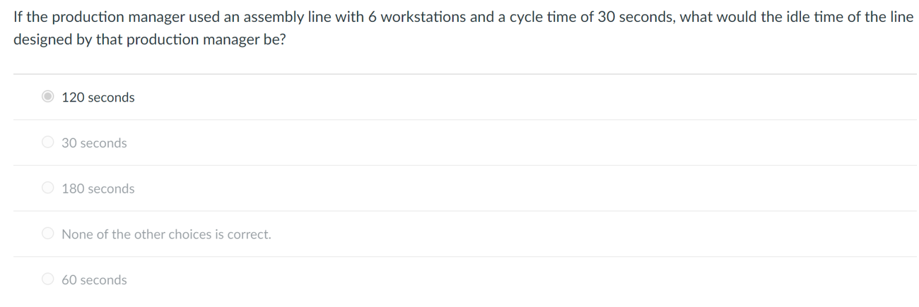ALL TIMES LISTED ARE IN SECONDS. SUM OF ALL WORK ELEMENTS =120