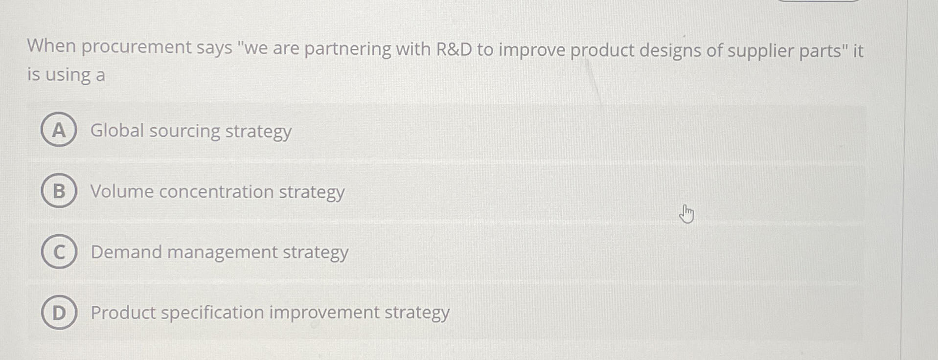  When procurement says "we are partnering with R&D to improve product