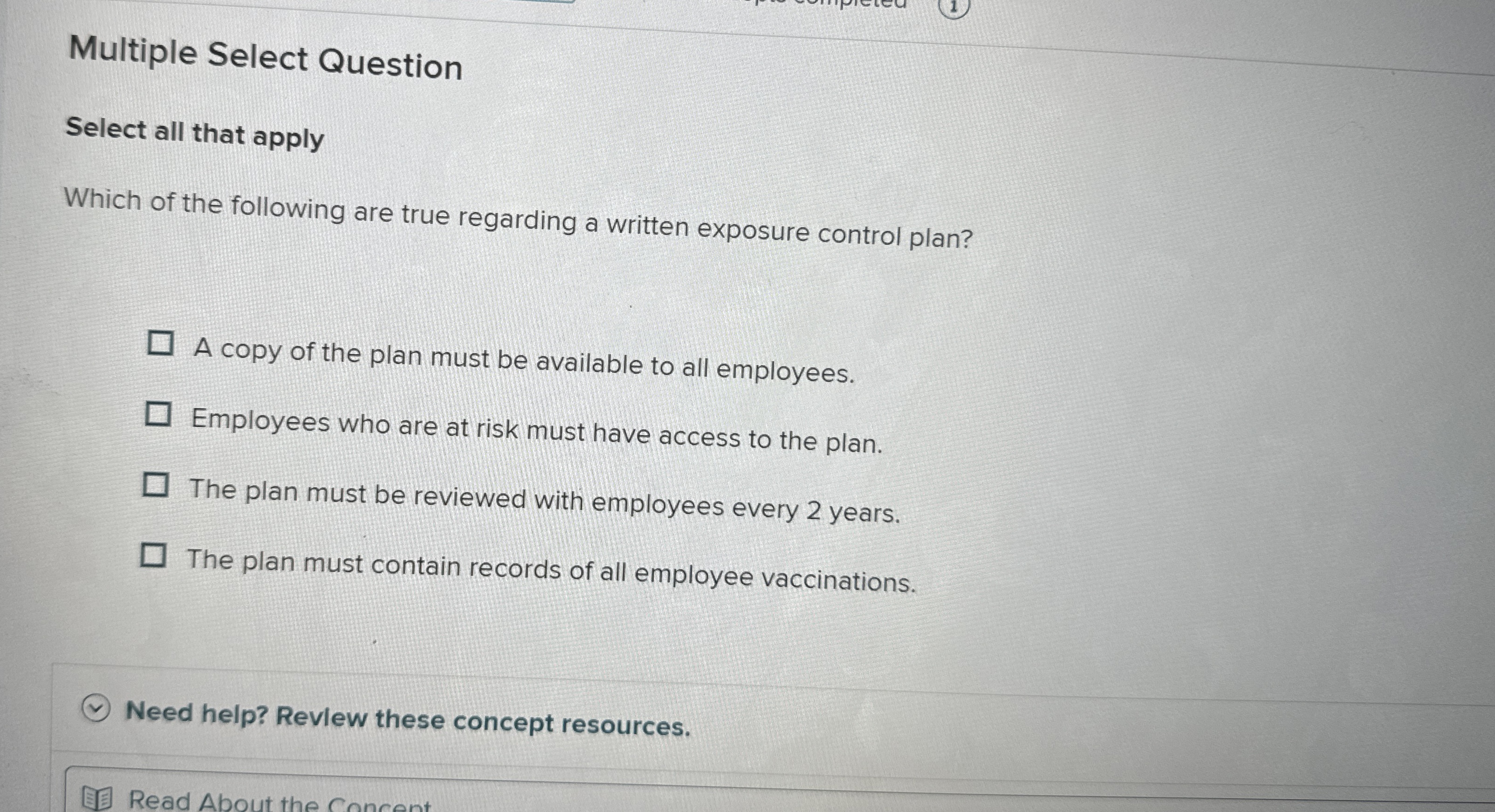  Multiple Select Question Select all that apply Which of the following