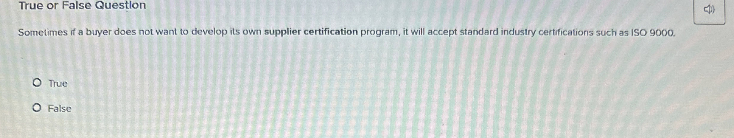  True or False Questlon Sometimes if a buyer does not want