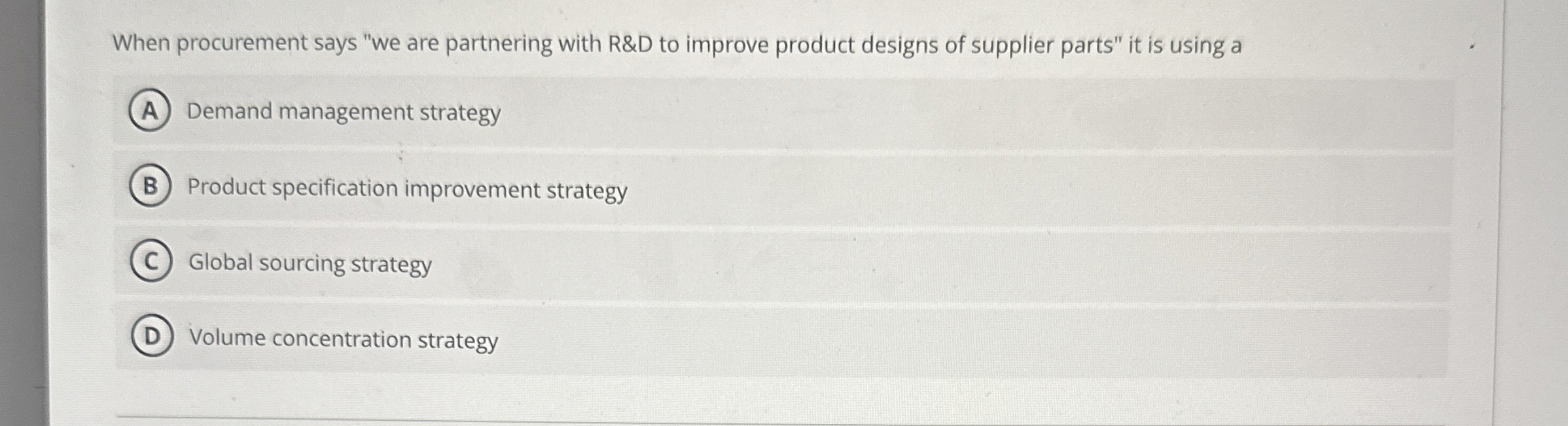  When procurement says "we are partnering with R&D to improve product