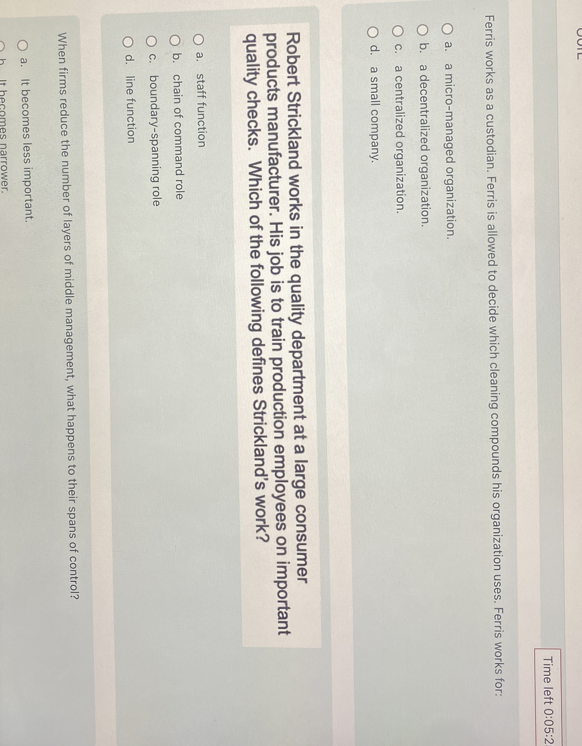  Time left 0:05:2 Ferris works as a custodian. Ferris is allowed