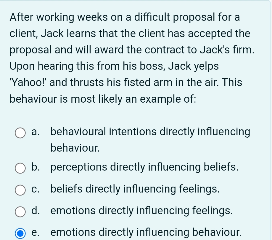  After working weeks on a difficult proposal for a client, Jack