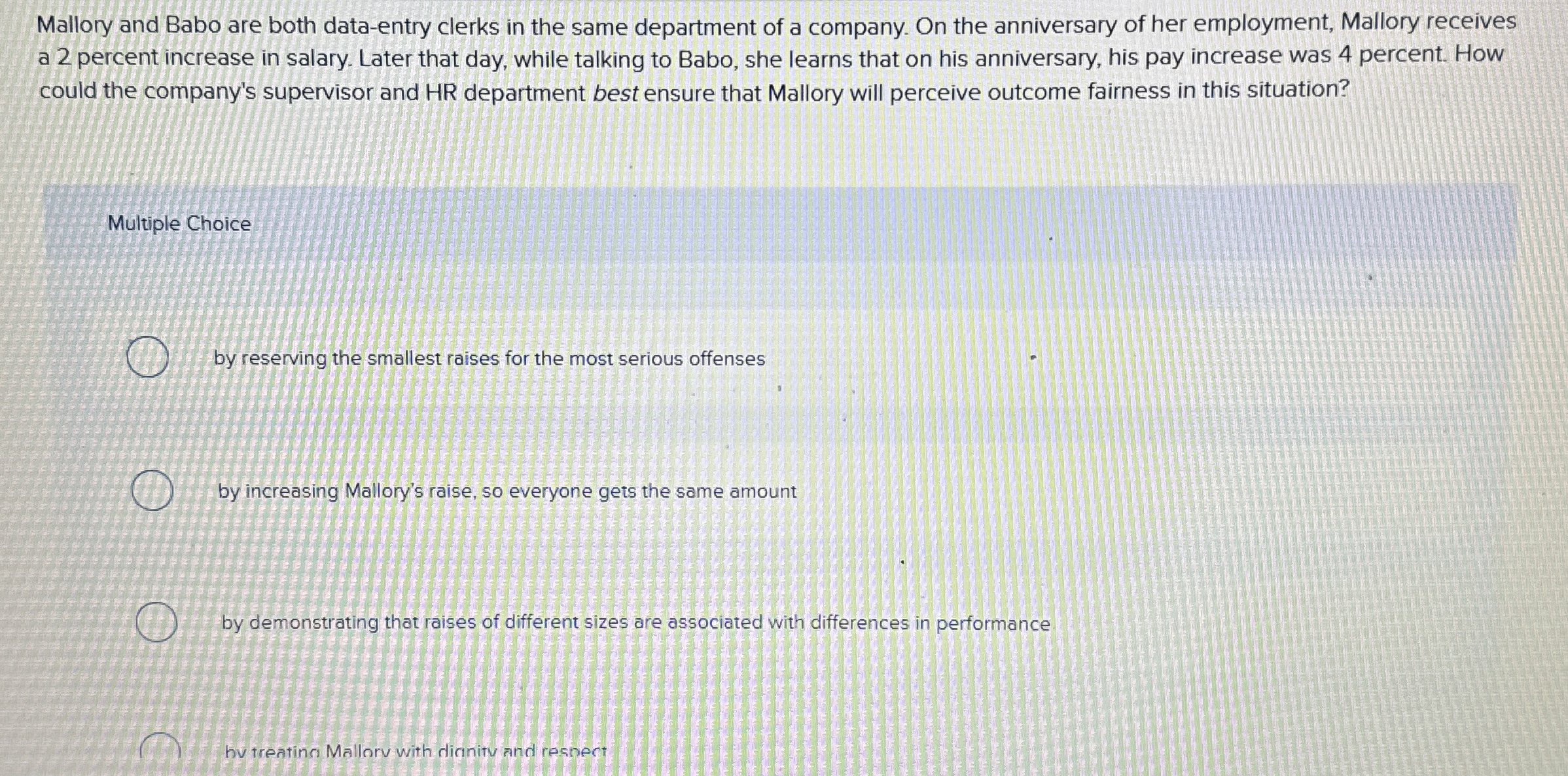  Mallory and Babo are both data-entry clerks in the same department