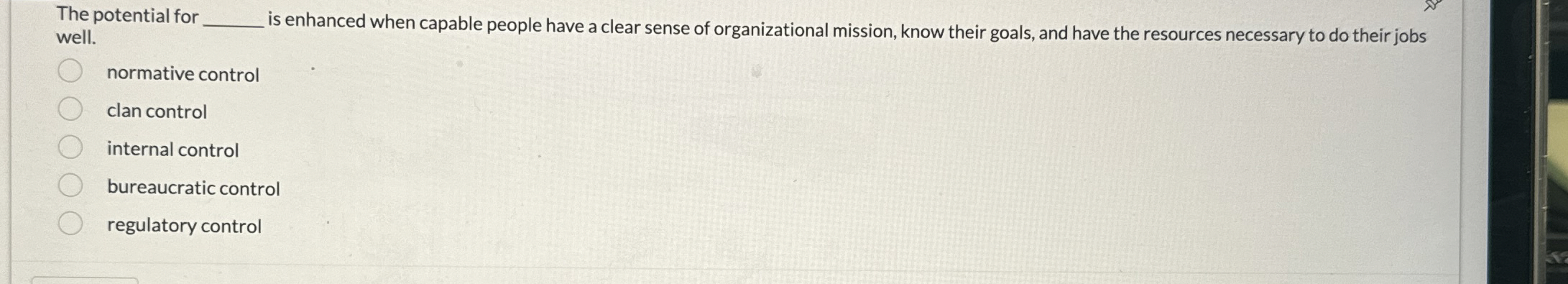  The potential for well. is enhanced when capable people have a