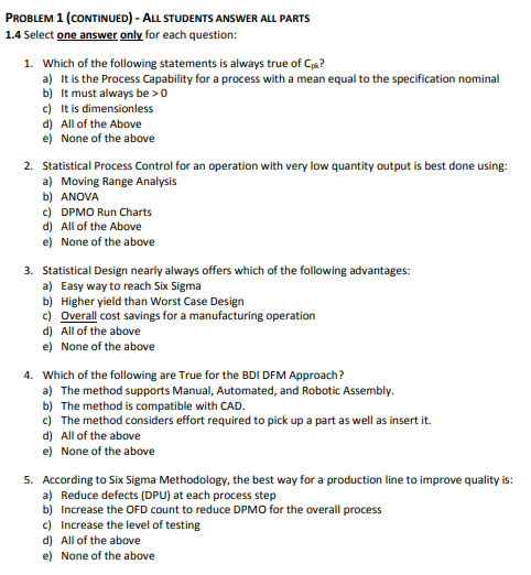  a) It is the Process Capability for a process with a