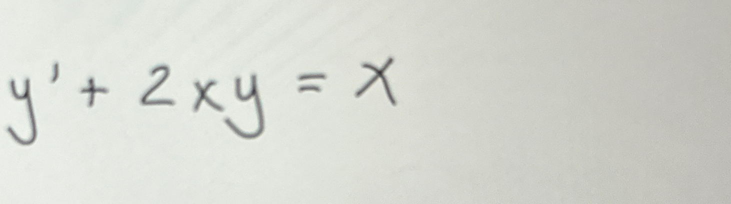  y'+2xy=x 