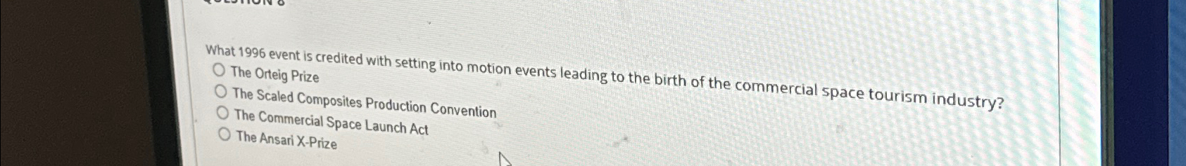  What 1996 event is credited with setting into motion events leading