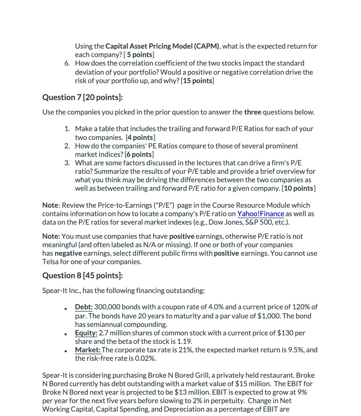  Using the Capital Asset Pricing Model (CAPM), what is the expected