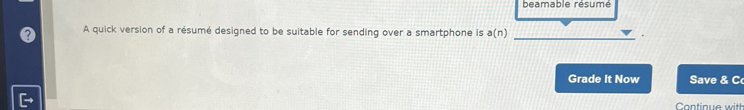  beamable rsum A quick version of a rsum designed to be