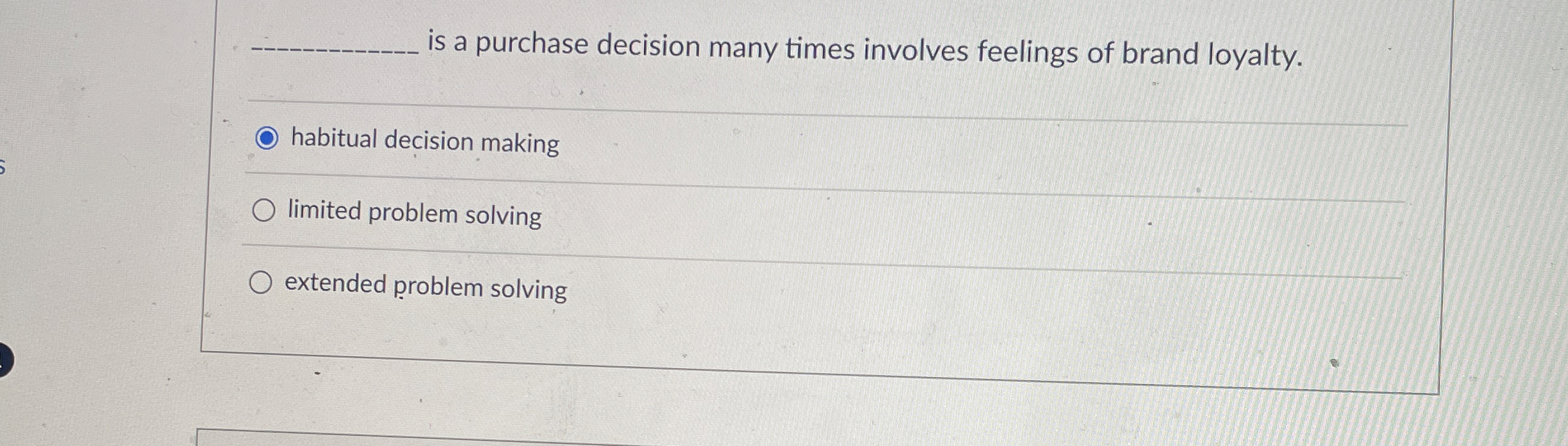  q, is a purchase decision many times involves feelings of brand