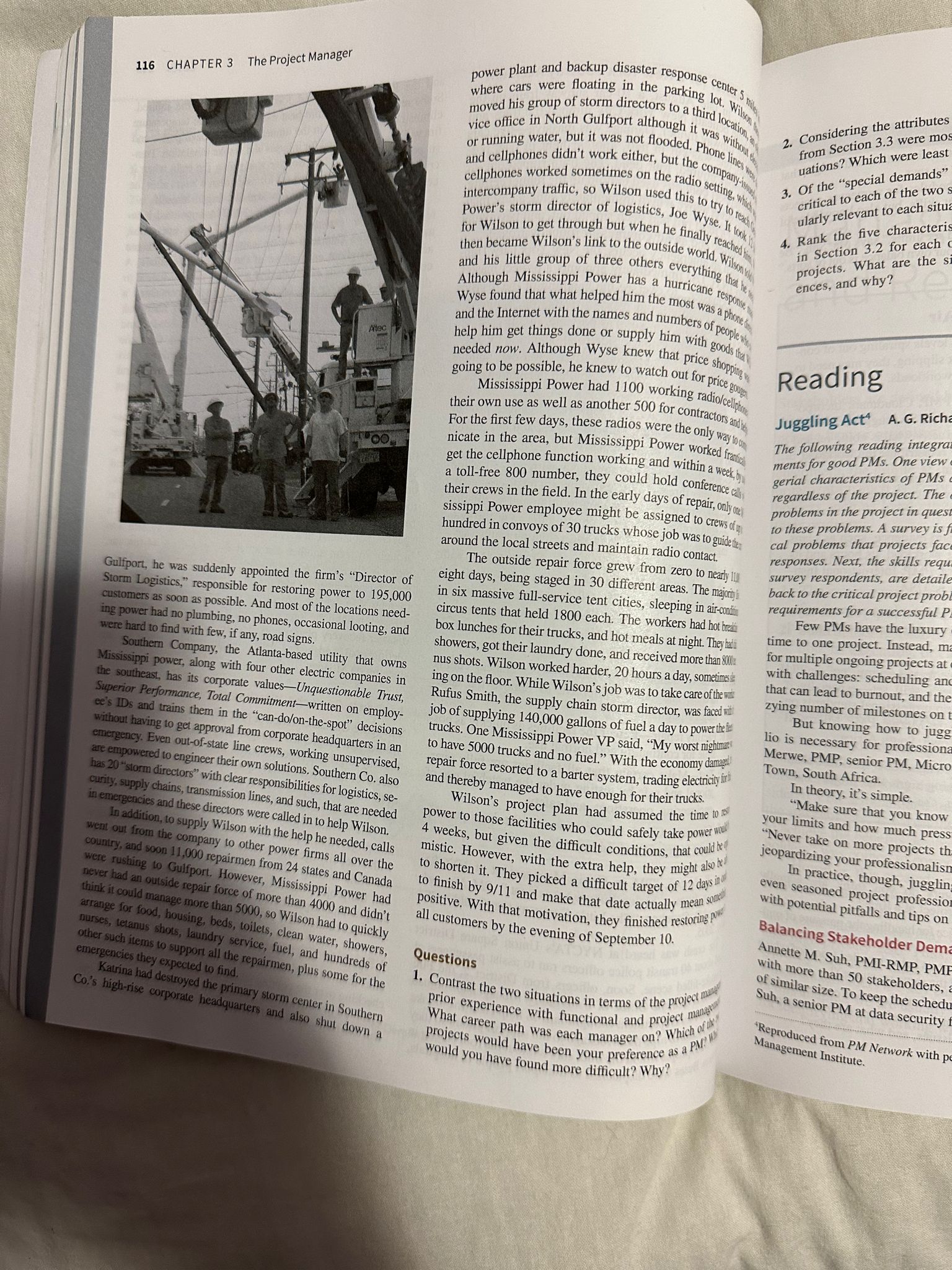  116 CHAPTER 3 The Project Manager 2. Considering the attributes power