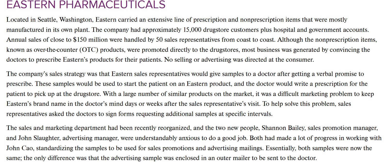 issues? State here the major facts as you see them. Make statements