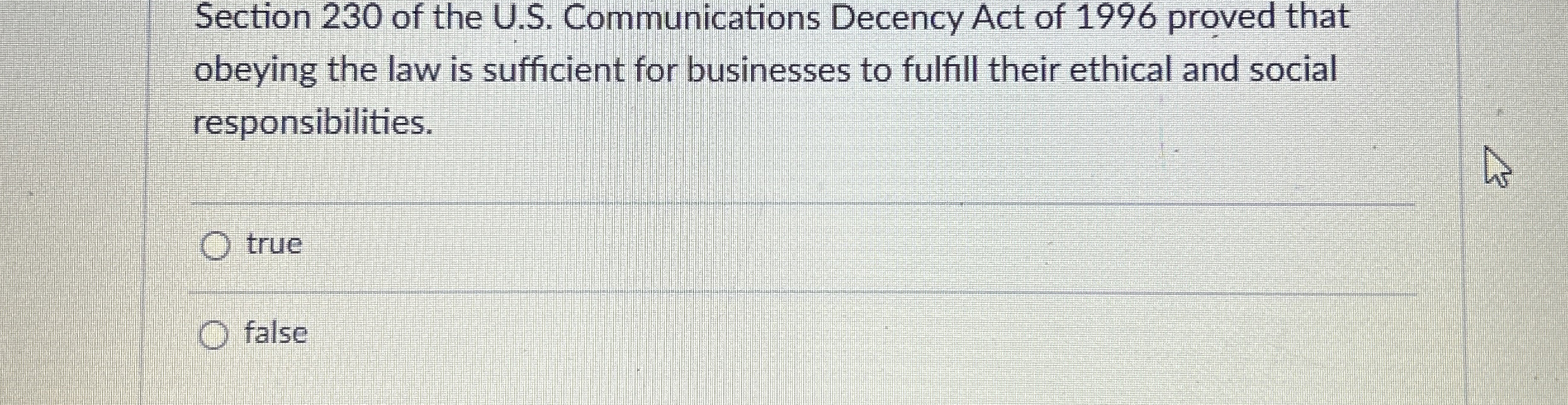  Section 230 of the U.S. Communications Decency Act of 1996 proved
