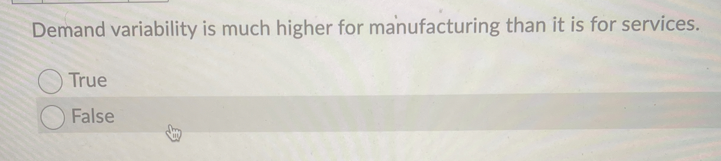  Demand variability is much higher for manufacturing than it is for