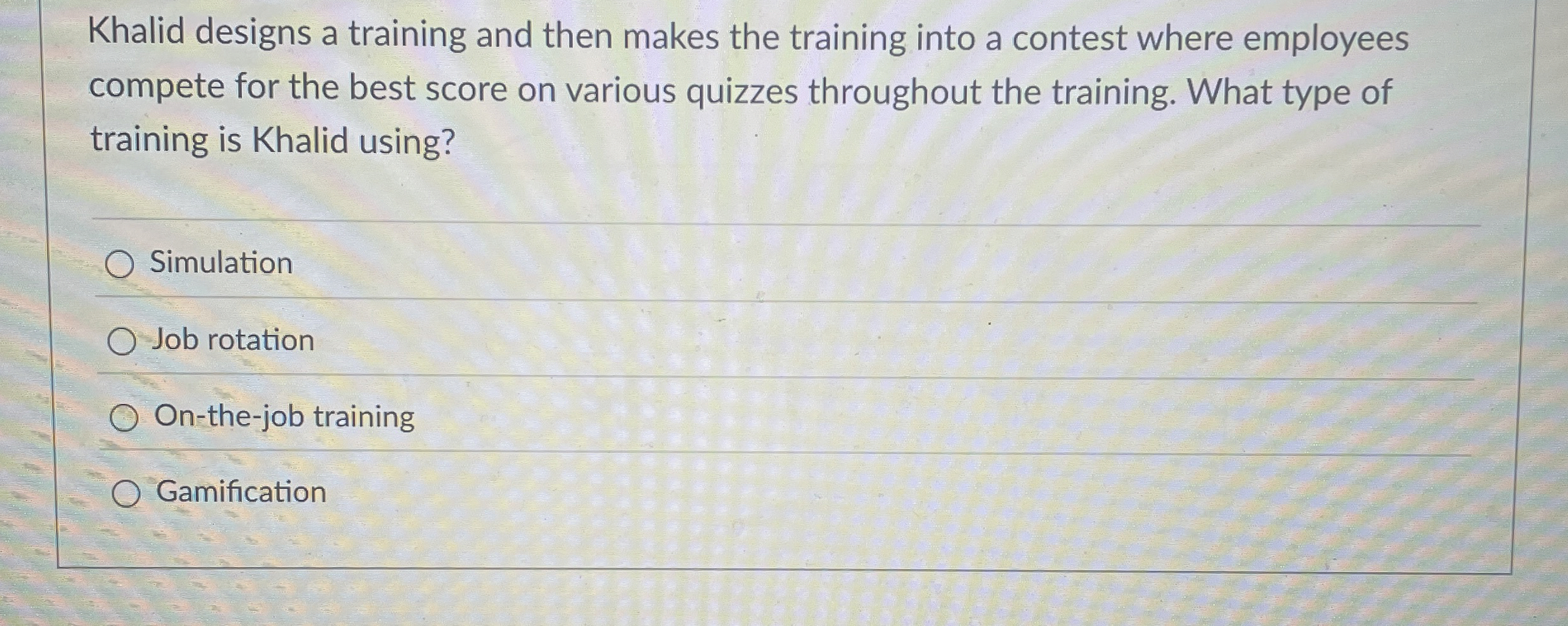 Khalid designs a training and then makes the training into a